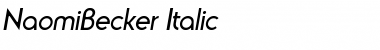 Download NaomiBecker Italic Font