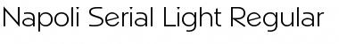 Download Napoli-Serial-Light Regular Font