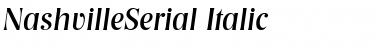 Download NashvilleSerial Italic Font