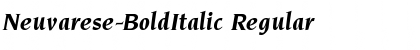 Download Neuvarese-BoldItalic Regular Font