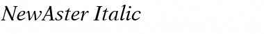 Download NewAster RomanItalic Font