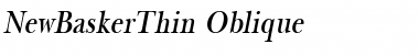 Download NewBaskerThin Oblique Font