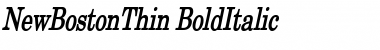 Download NewBostonThin BoldItalic Font
