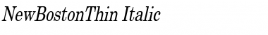 Download NewBostonThin Italic Font