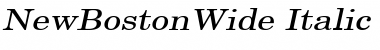 Download NewBostonWide Italic Font