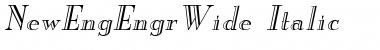 Download NewEngEngrWide Italic Font