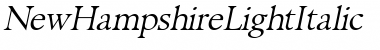 Download NewHampshireLight Italic Font
