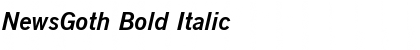 Download NewsGoth Bold Italic Font