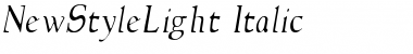 Download NewStyleLight RomanItalic Font