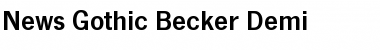 Download News Gothic Becker Demi Regular Font