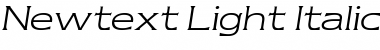 Download Newtext Light Italic Font