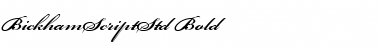 Download Bickham Script Std Regular Font