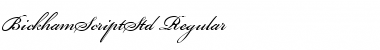 Download Bickham Script Std Regular Regular Font