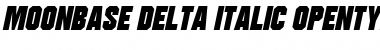Download Moonbase Delta Italic Font