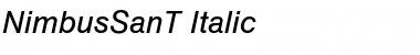 Download NimbusSanT Italic Font