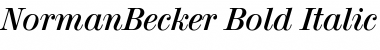 Download NormanBecker Bold Italic Font