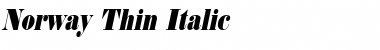 Download Norway Thin Italic Font