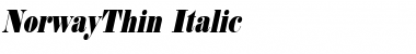 Download NorwayThin Italic Font