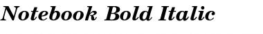 Download Notebook Bold Italic Font