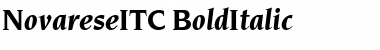 Download NovareseITC Bold Italic Font