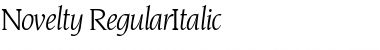 Download Novelty RegularItalic Font