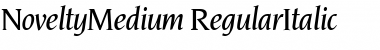 Download NoveltyMedium RegularItalic Font