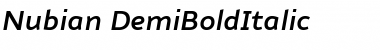 Download Nubian-DemiBoldItalic Medium Italic Font