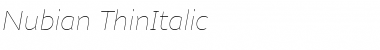 Download Nubian-ThinItalic Medium Italic Font