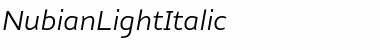 Download NubianLightItalic Regular Font