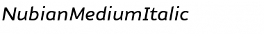 Download NubianMediumItalic Regular Font
