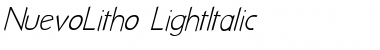 Download NuevoLitho LightItalic Font