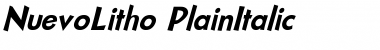 Download NuevoLitho PlainItalic Font