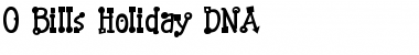 Download 0 Bills Holiday DNA Regular Font