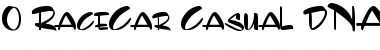 Download 0 RaceCar Casual DNA Regular Font