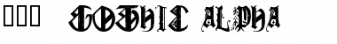 Download 101! Gothic Alpha Regular Font