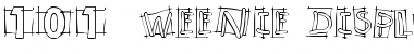 Download 101! Weenie Display Regular Font