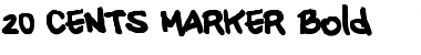Download 20 CENTS MARKER Bold Font