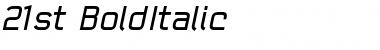 Download 21st BoldItalic Font