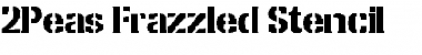 Download 2Peas Frazzled Stencil 2Peas Frazzled Stencil Font
