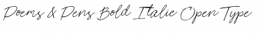 Download Poems & Pens Bold Italic Font