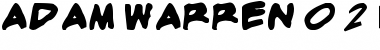 Download adam warren 0.2 Font