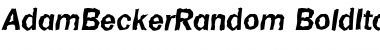 Download AdamBeckerRandom Font