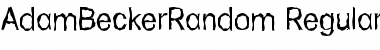 Download AdamBeckerRandom Font