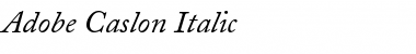 Download ACaslon Regular Italic Font