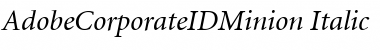Download AdobeCorporateIDMinion Font