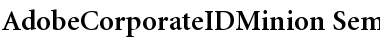 Download AdobeCorporateIDMinion-SemiBold Font