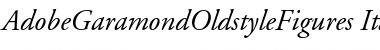 Download AdobeGaramondOldstyleFigures Font