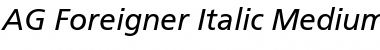 Download AG Foreigner-Italic Font Download AG Foreigner-Italic Font