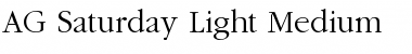 Download AG Saturday-Light Font Download AG Saturday-Light Font