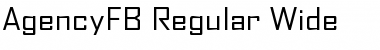 Download AgencyFB Regular Wide Font